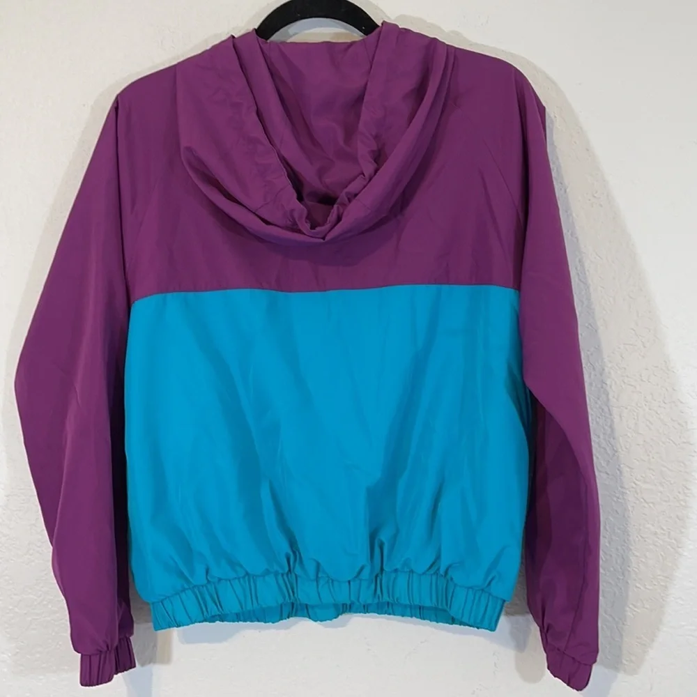 FOREVER 21 Colorful Windbreaker Lightweight With Pockets Size Small - Picture 3 of 4